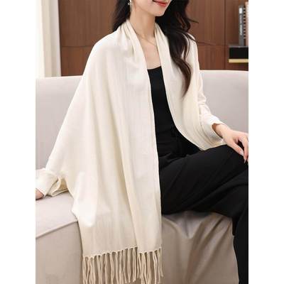 不规则流苏毛衣外套女春秋洋气高贵妈妈装披肩外搭宽松显瘦针织衫