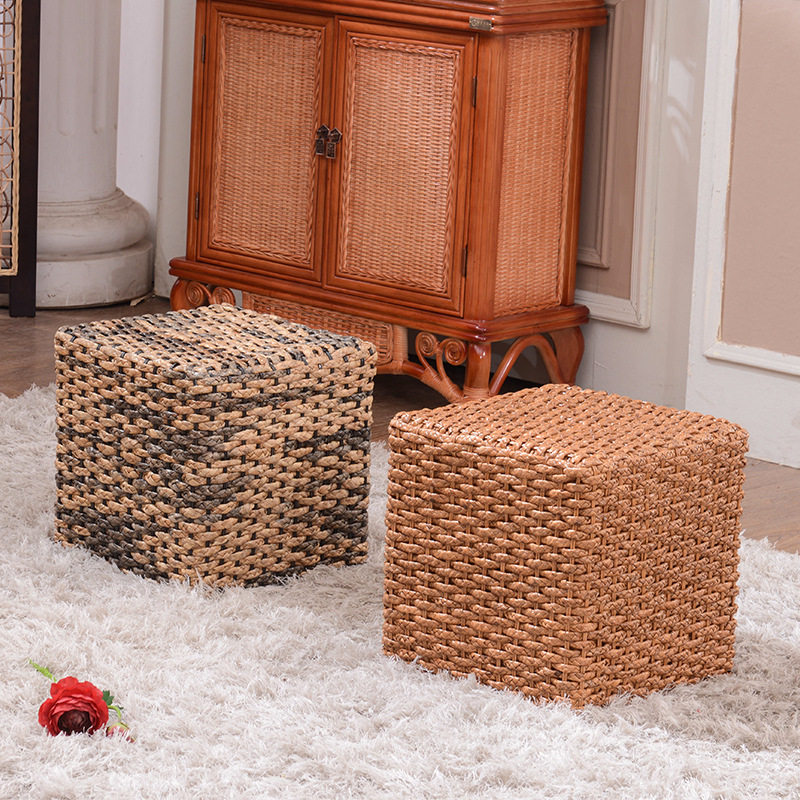藤编鼓凳方鼓凳圆鼓凳换鞋凳矮凳真藤编鼓凳小凳子家用软包沙发凳,居家布艺,蒲团,淘宝优惠券,粉丝福利购,淘宝优惠卷