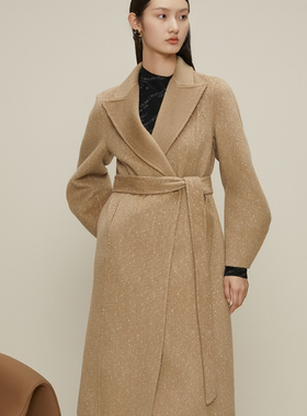 【廖廖粉丝专属】曼德诗毛呢外套季双面呢大衣M431