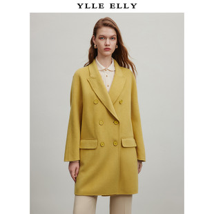 【呼呼严选粉丝专享】曼德诗全羊毛中长款毛呢大衣外套Y4