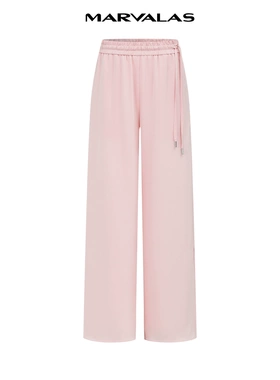 【商场同款】曼德诗直筒裤春装新款醋酸宽松休闲长裤M102308050