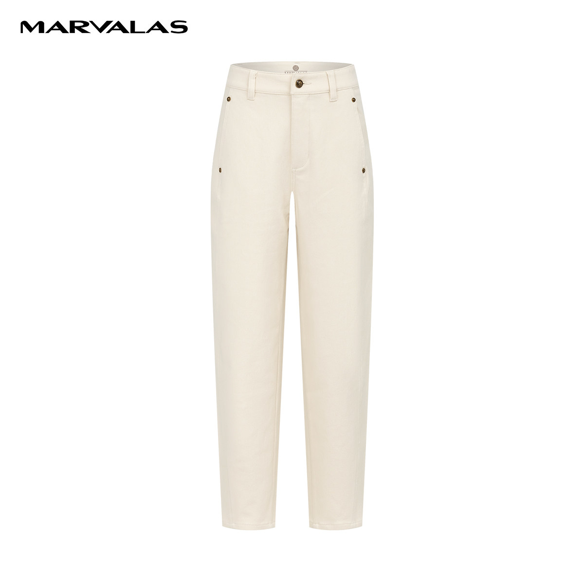 【廖廖粉丝专享】曼德诗棉质抓绒牛仔裤季弹力休闲长裤M103306990