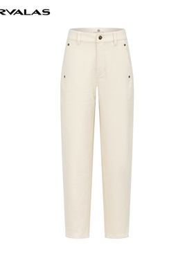 【廖廖粉丝专享】曼德诗棉质抓绒牛仔裤季弹力休闲长裤M103306990