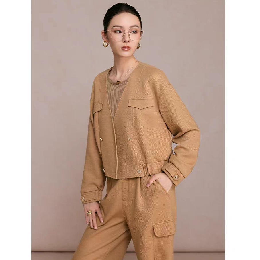 【廖廖粉丝专属】【商场同款】曼德诗短外套棉质绵羊