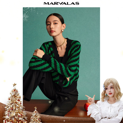 曼德诗绵羊毛混纺毛针织衫