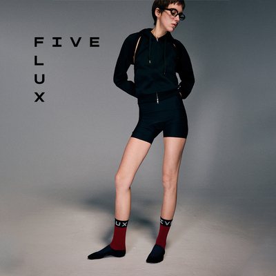 FIVE FLUX URBAN系列夏季薄款透气中筒袜运动健身瑜伽袜女显腿瘦
