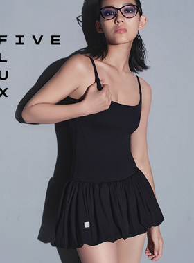 FIVE FLUX URBAN系列春夏甜辣天花板收腰显瘦百搭吊带花苞连衣裙