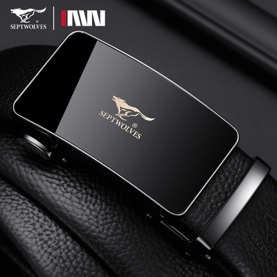 高档男士皮带真皮商务自动扣