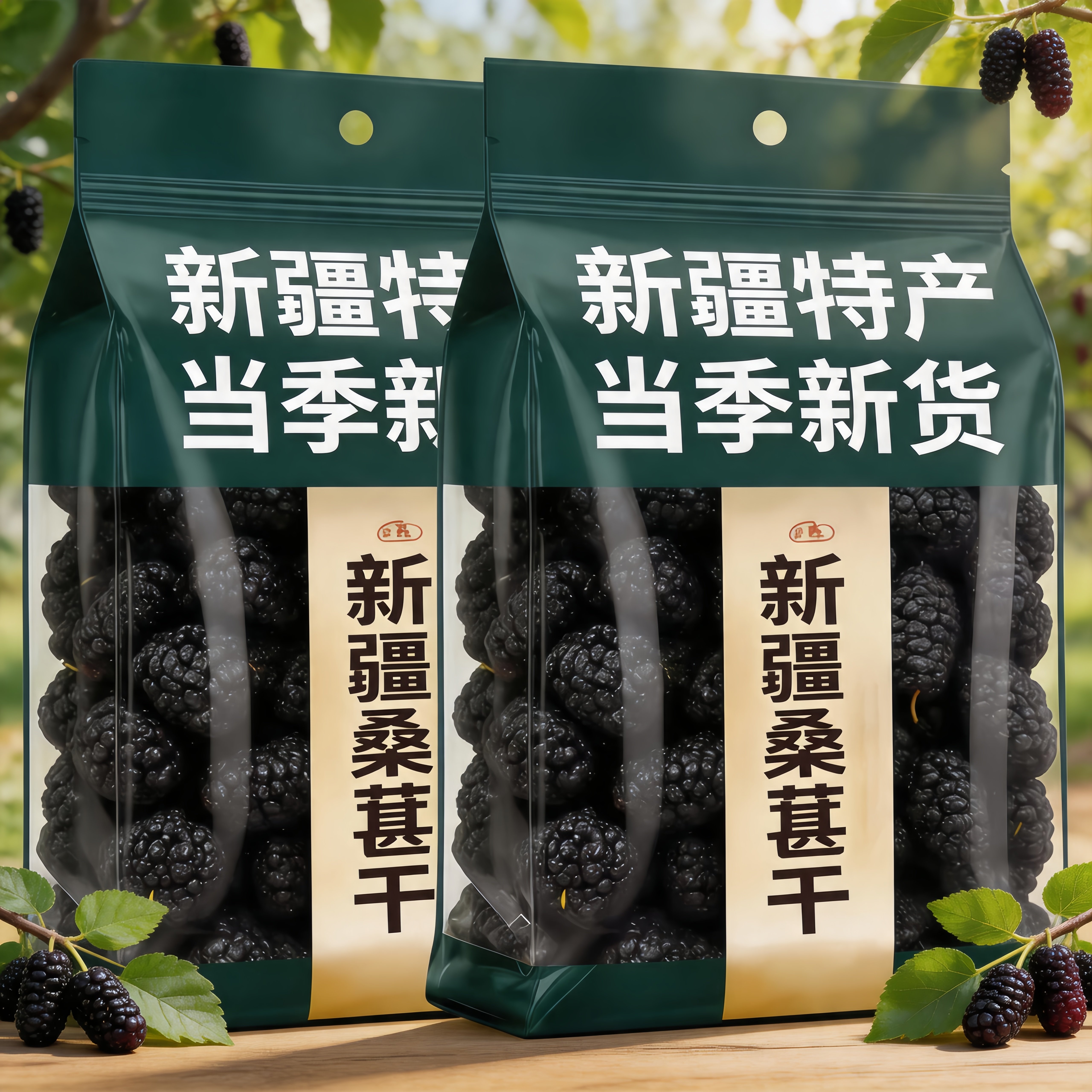 桑葚干黑桑椹特级正品官方旗舰店正宗新疆泡水无糖无添加即食有机