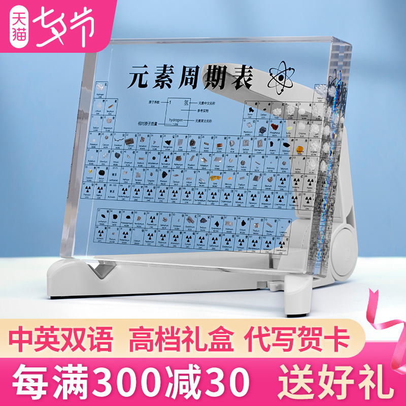 化学元素周期表元素实物摆件矿石标本亚克力创意生日礼物毕业科普