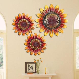 实木向日葵创意玄关背景墙挂件壁饰立体壁饰客厅墙上面装饰品壁挂