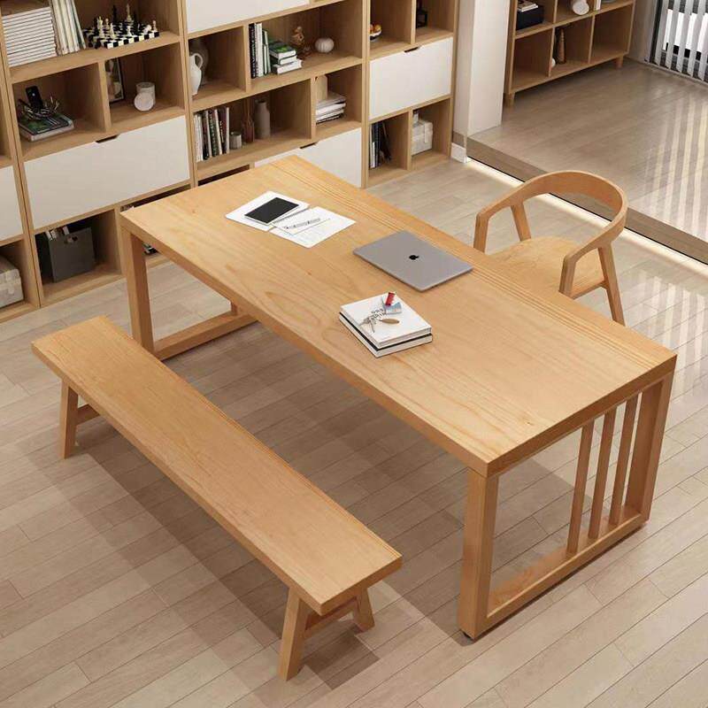 实木大板书桌原木桌子长方形办公桌工作台简约现代家用客厅电脑桌