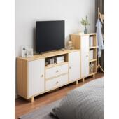 电视柜储物柜集成侧柜组合简单而高度 小公寓主卧室高柜落地脚