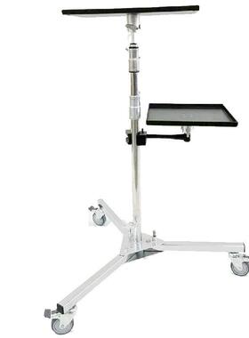 摄影移动灯架不锈钢滑轮支架折叠型笔记本托 托盘灯架1.8米矮脚