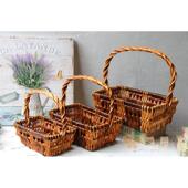 水果篮 野餐篮 小花篮可定做 手提篮子 藤编柳编l篮子礼品篮花篮