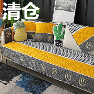 全棉沙发垫布艺防滑四季 特价 通用北欧简约坐垫靠背巾套罩