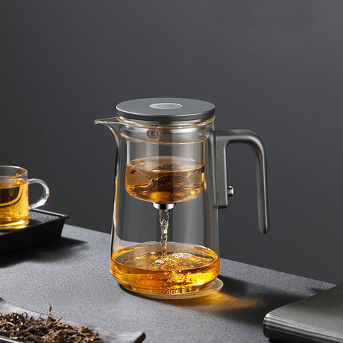爱赏2025新款无杆磁吸飘逸杯泡茶壶玻璃内胆泡茶神器茶水分离茶具