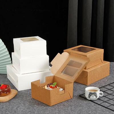 6/7/8/10寸简约芝士蛋糕包装盒戚风轻乳酪慕斯千层巴斯克西点盒