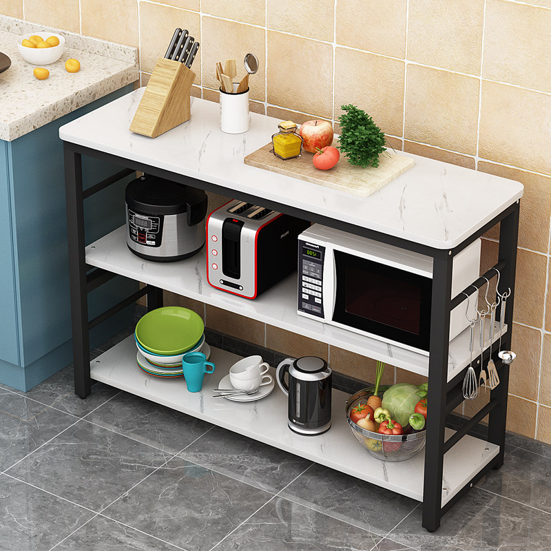 厨房小长桌切菜桌家用多层桌可移动桌多功能简易切菜台长方形桌子