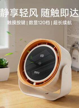 笨笨马BF13橙风轻语桌面风扇3600mAh静音扇无刷马达120档可立可挂