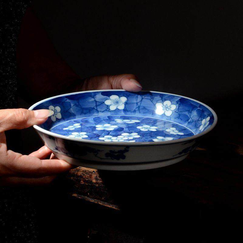 景德镇手绘釉下青花瓷冰梅陶瓷干泡壶承 茶壶紫砂壶托盘碟子,餐饮具,茶托,淘宝优惠券,粉丝福利购,淘宝优惠卷