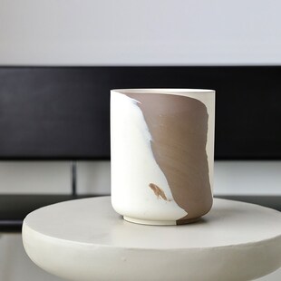 细高设计陶瓷花盆兰花水培花瓶无孔块根陶土盆栽精致陶盆蝴蝶兰小