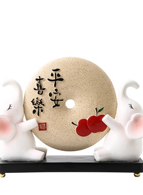 大象摆件客厅电视柜酒柜装饰品平安喜乐玄关高档乔迁新居搬家礼物