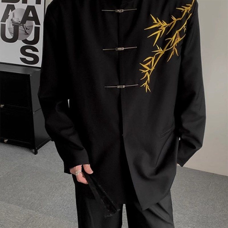 中山装男婚礼西服套装订婚礼服立领新郎结婚新中式毕业礼服西装