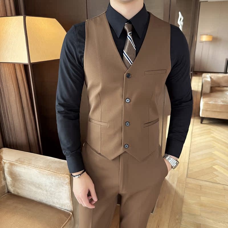 酒吧KTV台球厅餐饮足浴店服务员工作服男士职业西装马甲裤子套装