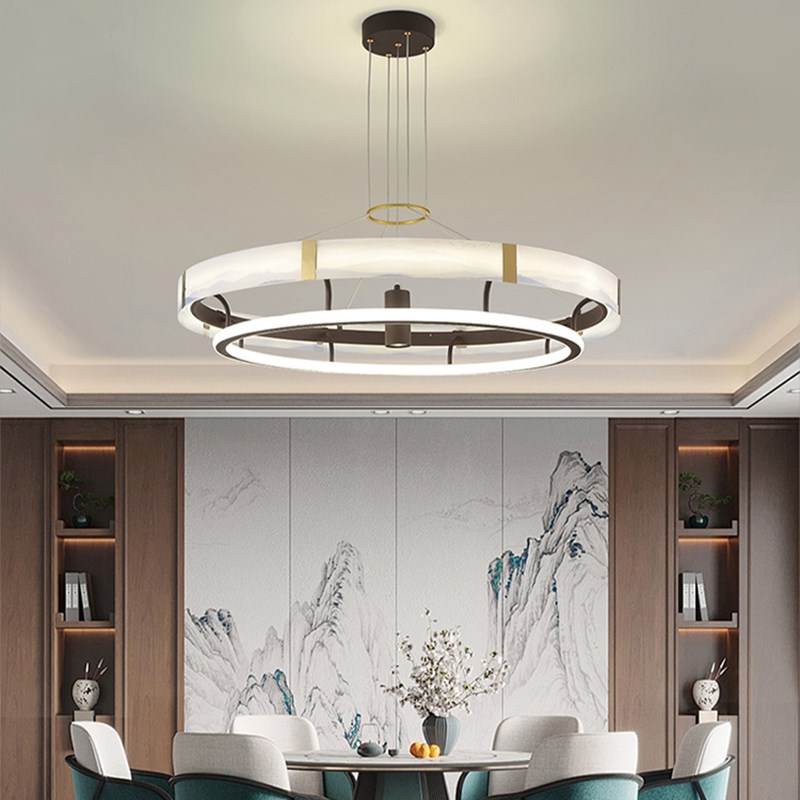 新中式饭店包厢吊灯餐饮包间大堂餐厅宴会厅中国风客厅卧室灯具