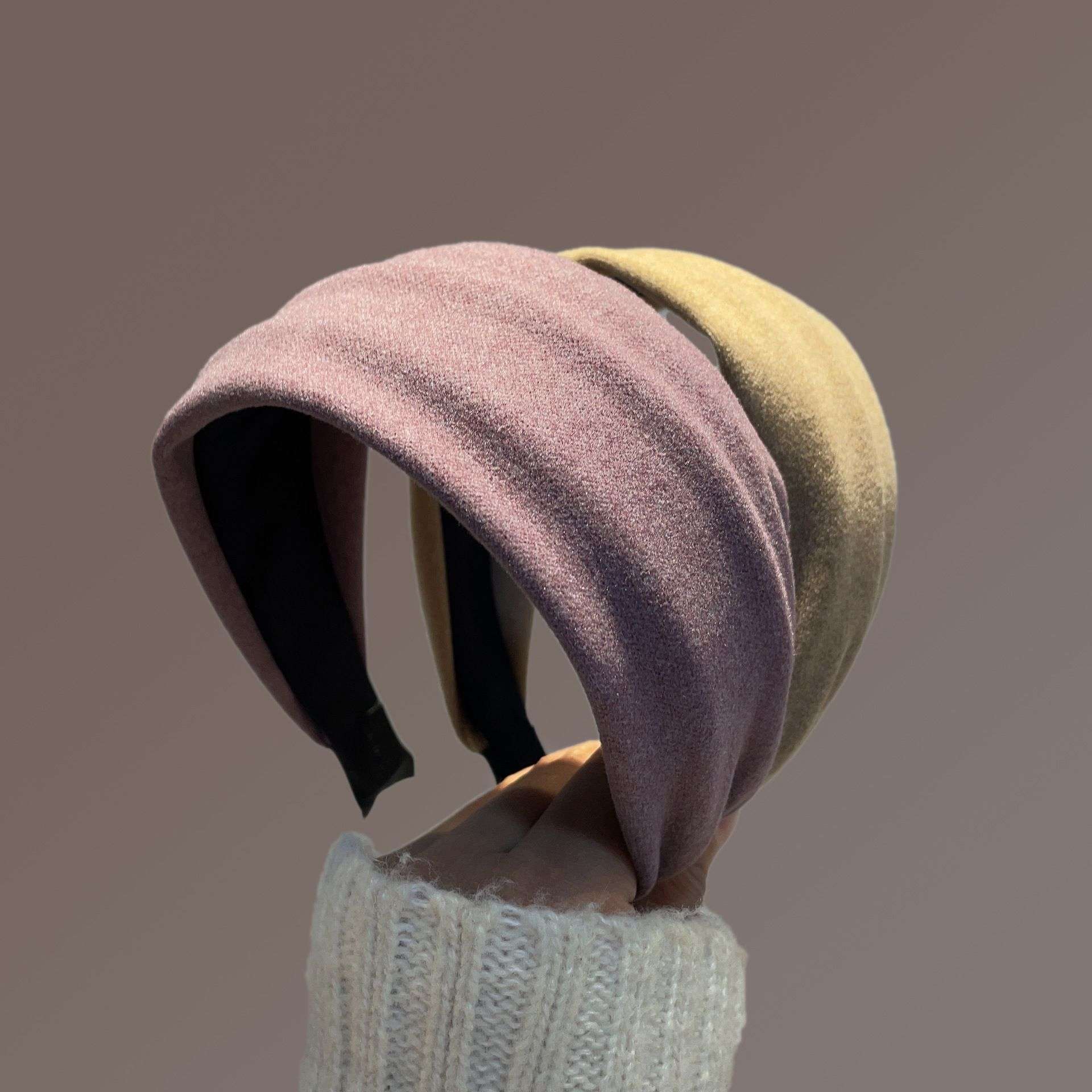 厂家直销宽边发箍2023新款网红爆款针织发卡秋冬超宽发带头饰发饰