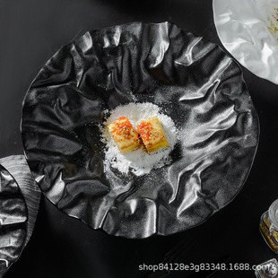 深盘高颜值大号家用菜盘餐具陶瓷盘子菜盘创意饭盘汤盘子 日式