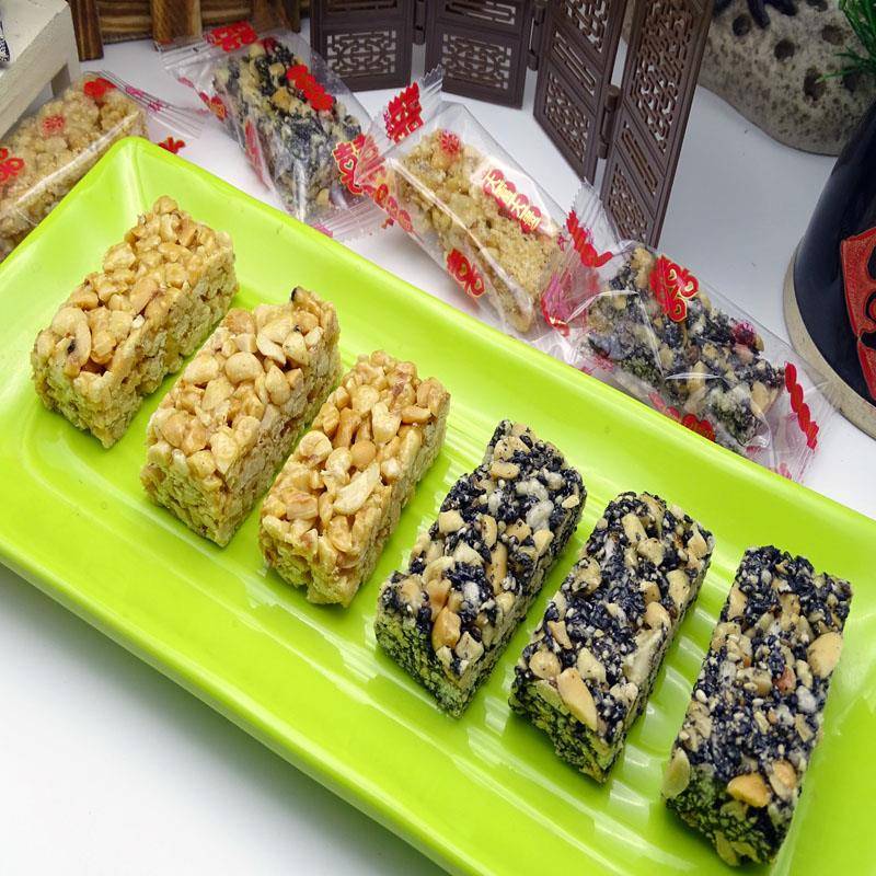 汕头传统糕点特产小吃 花生酥 黑芝麻酥糖手工豆酥糖 独立小包装