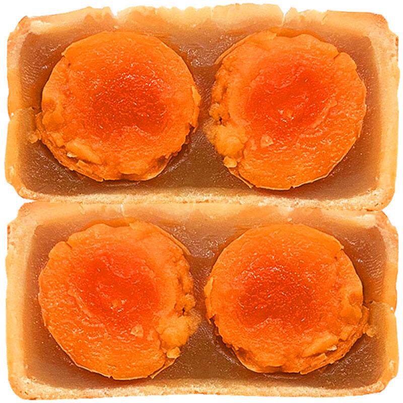 速发双蛋黄白莲蓉月饼广州咸蛋黄散装广式手工传统中秋