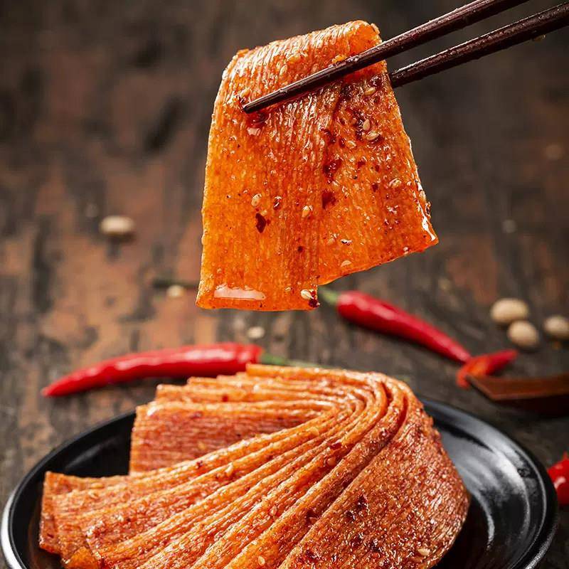 贤哥辣条大面筋红烧素牛肉辣片面筋儿时网红爆款解馋麻辣零食休闲