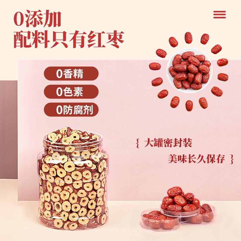 无核红枣干片1000g包邮干货去核红枣片商用泡水喝圈干吃新货食用