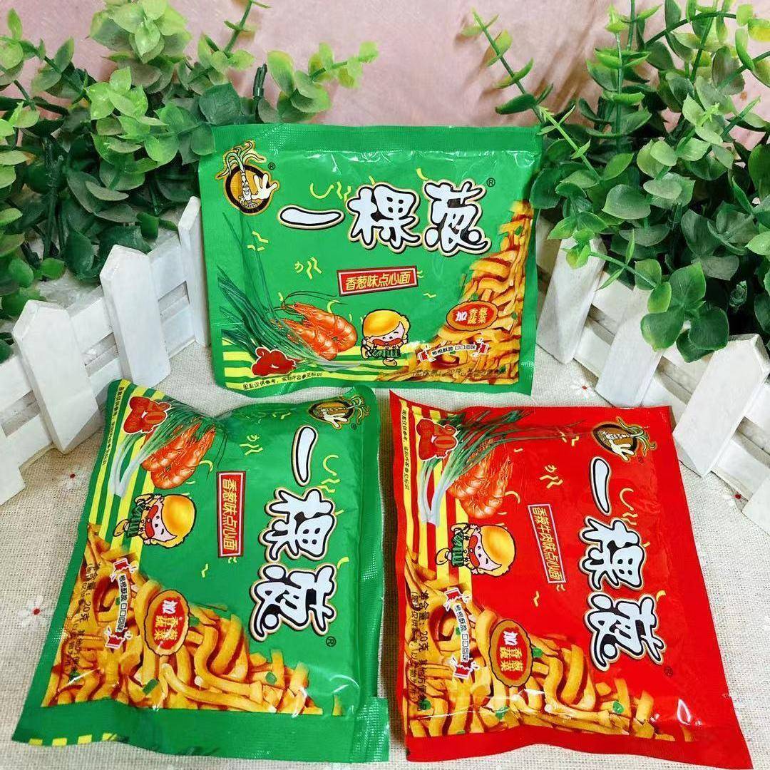 一颗葱干 干脆面香辣香葱味点心面 面泡面 面童年怀旧零食碎碎面
