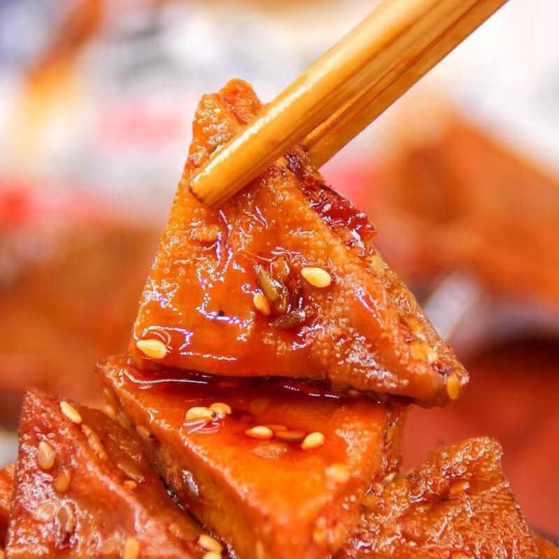 盐津铺子三角香干湖南特产豆干休闲办公零食品宿舍追剧解馋小吃