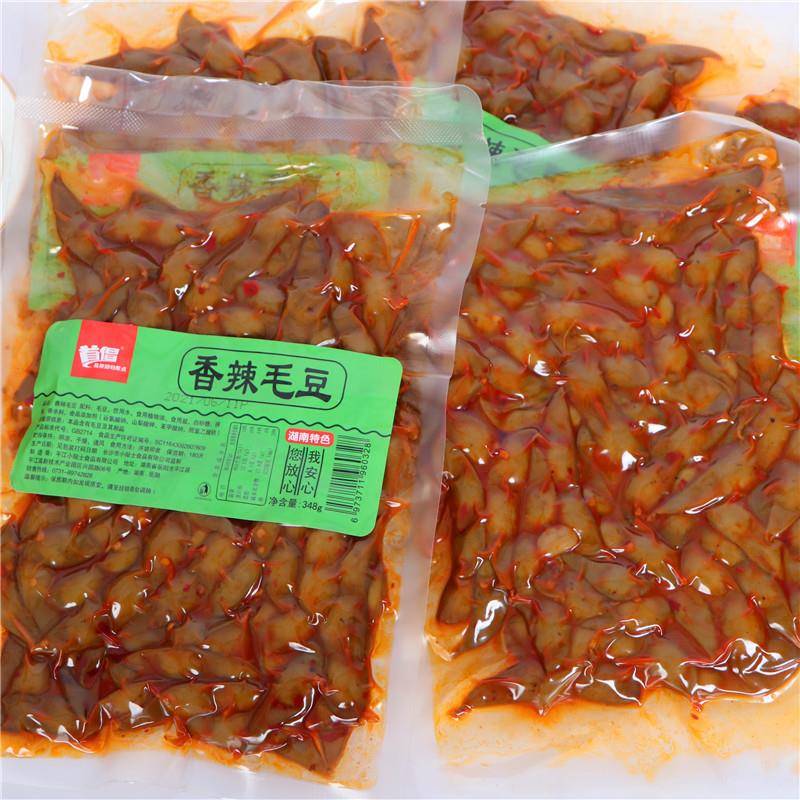 首倡香辣毛豆湖南特产大包卤味素食网红休闲零食小吃即食熟食