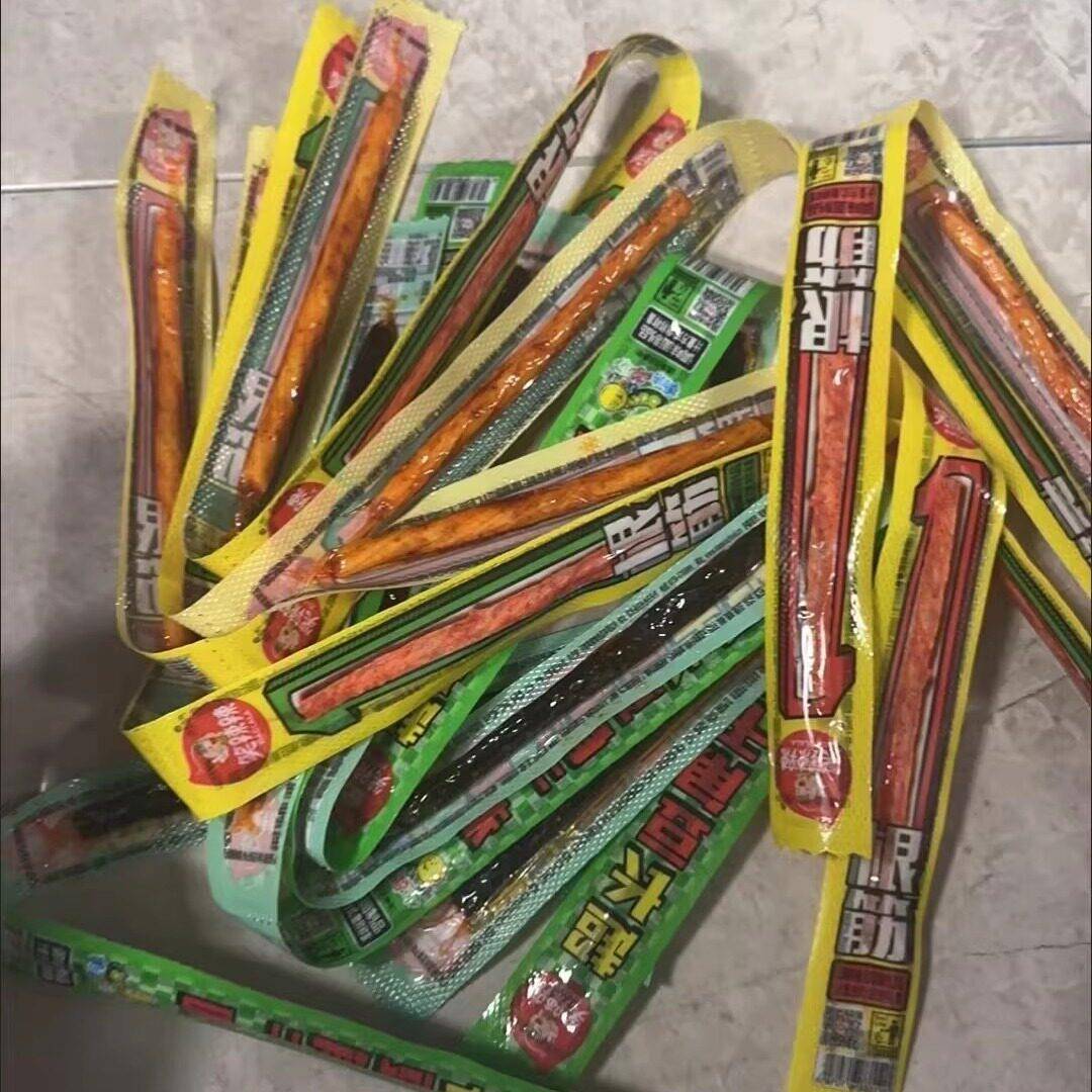 旺兴园一根筋辣条超长豆角干素牛筋冬枣青枣香辣麻辣解馋小零食图片