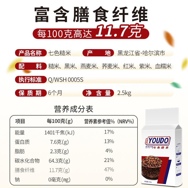 正宗东北控糖七色糙米新米