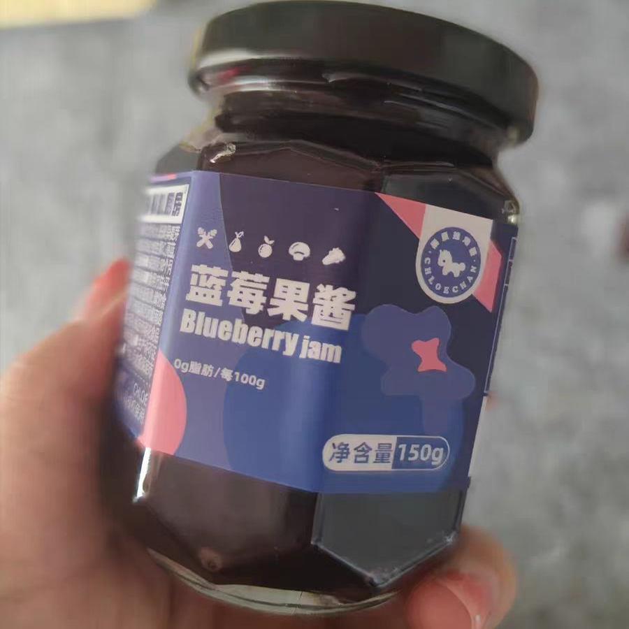 暴肌独角兽蓝莓果酱大颗粒草莓果酱0脂轻食0添加面包吐司涂抹酱
