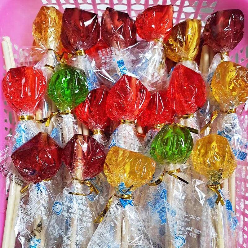 七彩木棍搅搅糖果味棒棒糖儿时粘牙糖麦芽糖纯手工怀旧小零食糖稀