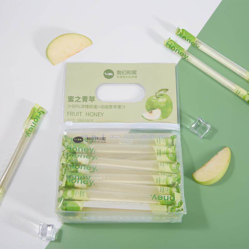 我们和蜜30支装洋槐可携式自带搅拌棒小袋装水果吸管蜂蜜果汁蜜冲