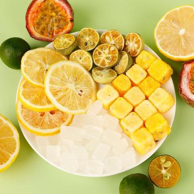 正宗冻干青金桔百香果茶冷泡茶柠檬片泡水喝的东西儿童饮品水