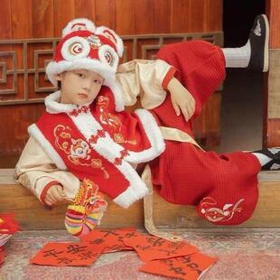 汉服男童2025冬季拜年服龙年新款国风唐装儿童新年服装喜庆过年服