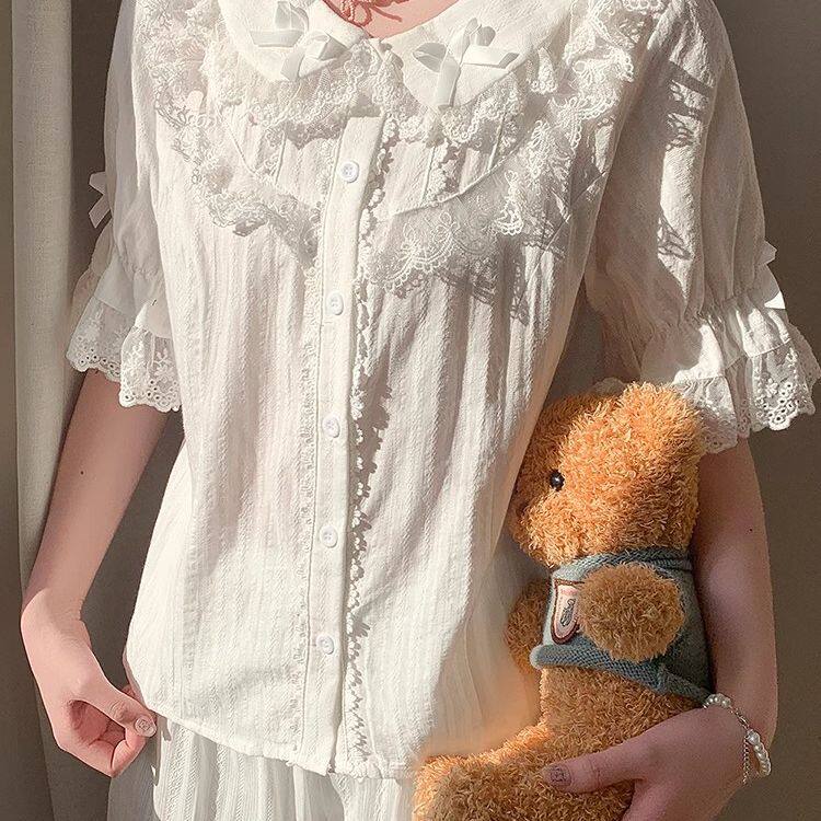 lolita内搭衬衫女上衣纯