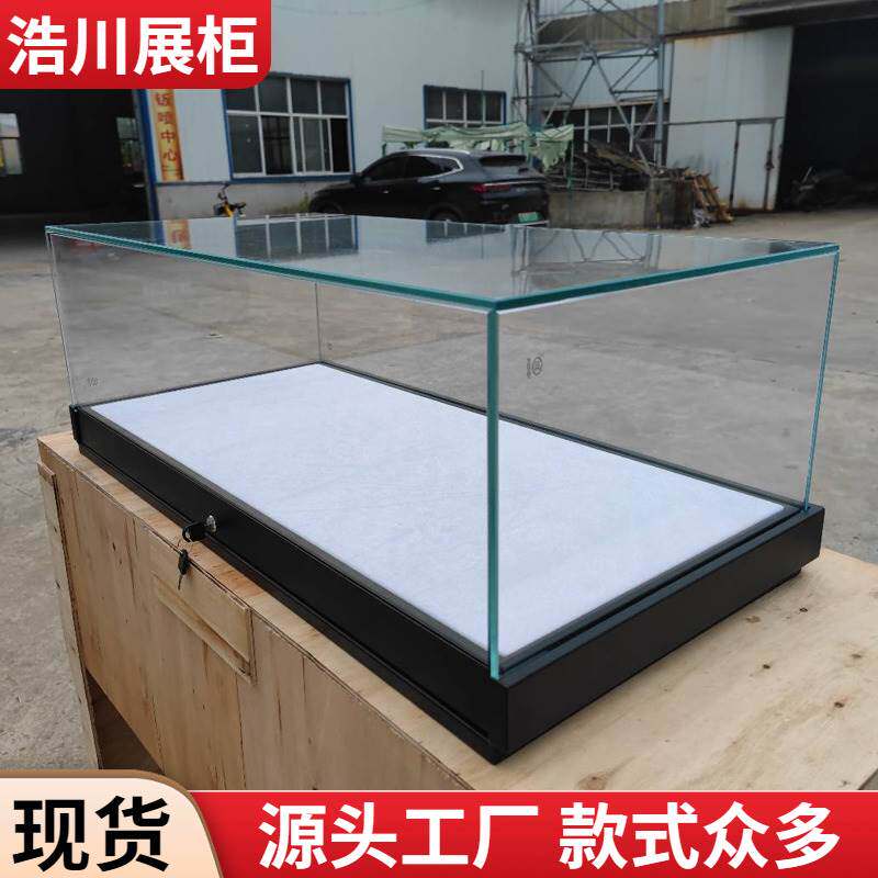湖北高档玻璃柜定制铁艺烤漆玻璃展示柜珠宝饰品陈列柜子精品柜台