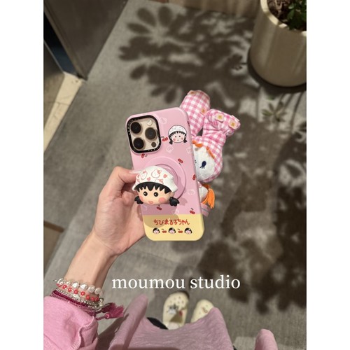 可爱ins卡通粉樱桃小丸子手机壳