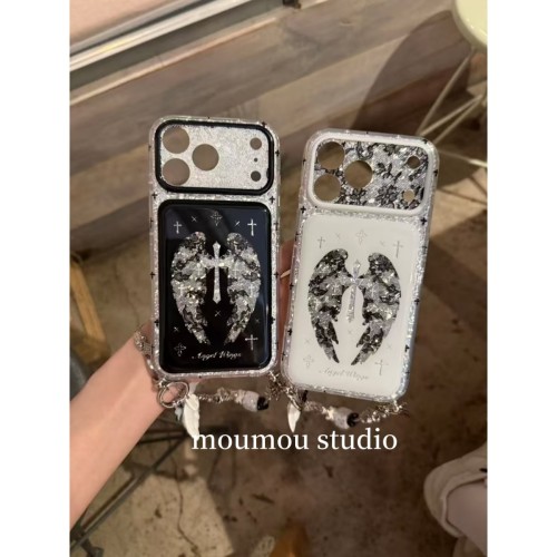 韩系ins小众翅膀十字架手机壳
